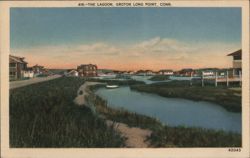 The Lagoon, Groton Long Point, Connecticut Postcard