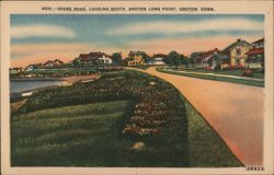 Shore Road, Looking South, Groton Long Point Connecticut Postcard Postcard Postcard