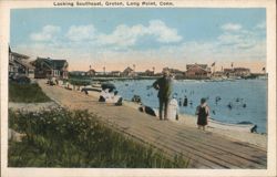 Looking Southeast, Groton Long Point, Conn. Postcard