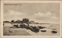 Beach Scene, Noank, Conn. Connecticut Postcard Postcard Postcard