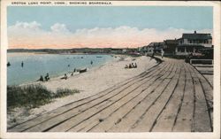 Groton Long Point, Conn., Showing Boardwalk Postcard