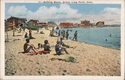 Bathing Beach, Groton Long Point, Connecticut Postcard Postcard Postcard