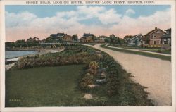 Shore Road, Looking South, Groton Long Point Connecticut Postcard Postcard Postcard