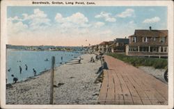 Boardwalk, Groton Long Point, Conn. Connecticut Postcard Postcard Postcard