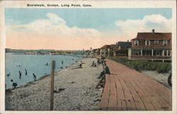 Boardwalk, Groton Long Point, Conn. Postcard