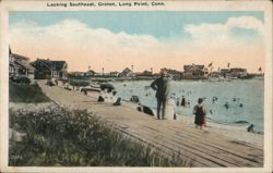 Looking Southeast, Groton Long Point, Conn. Postcard