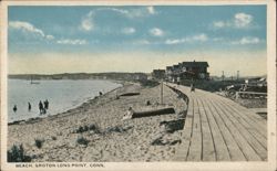 Beach, Groton Long Point, Conn. Postcard