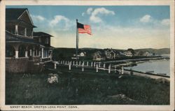 Sandy Beach, Groton Long Point, Connecticut Postcard