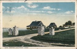 Gate, Groton Long Point, Connecticut Postcard