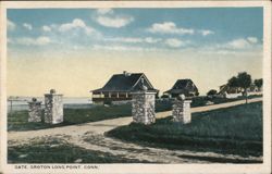 Gate, Groton Long Point, Connecticut Postcard