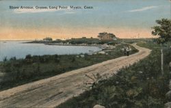 Shore Avenue, Groton Long Point, Mystic, Conn. Postcard