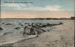 West Beach, Groton Long Point, Conn. Postcard