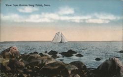 View from Groton Long Point, Conn. Postcard