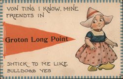 Dutch Girl, Groton Long Point Pennant Connecticut Postcard Postcard Postcard