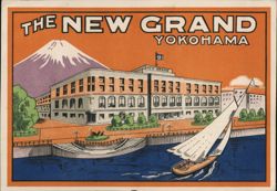 The New Grand Hotel, Yokohama, Japan Advertising Luggage Label Luggage Label Luggage Label