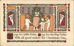 Toys for Little Folks, Joys for the Big Folks Postcard