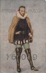 Hendrik Hudson - 1609 Postcard