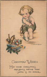 Christmas Wishes - Santa Is No Piker Postcard