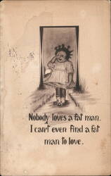 Nobody Loves a Fat Man Postcard