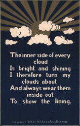 The Inner Side of Every Cloud Is Bright and Shining Postcard