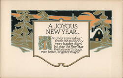 A Joyous New Year Postcard