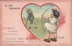 To My Valentine, Cupid's Aim Postcard