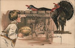 Wishing You a Pleasant Thanksgiving Postcard