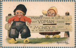 Money Makes de Mare Go, Undt Woman Makes de Money Go Postcard