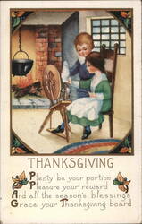 Thanksgiving - Plenty be your portion Postcard