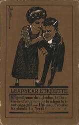 Leap Year Etiquette - No Gentleman... Postcard