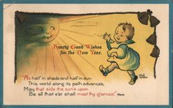 Hearty Good Wishes for the New Year Postcard