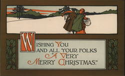 Wishing You a Very Merry Christmas Postcard