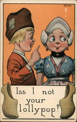 Dutch Children - Iss I not your lollypop? Postcard