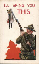 I'll Bring You This - WWI Soldier with Kaiser Doll Postcard