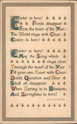 Easter Greetings Poem Postcard