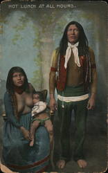 Native American Family Postcard