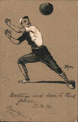 Football Player Postcard