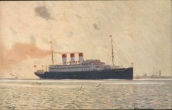 Cap Polonio Passenger Ship at Cuxhaven Postcard