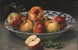 Apples in a Bowl Postcard