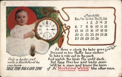 Rockford Watch Advertisement with Baby Postcard