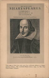 Mr. William Shakespeare Comedies Histories & Tragedies Postcard