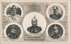 Kaiser Wilhelm II. Mit Seinen Paladinen Postcard