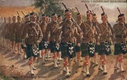 Argyll & Sutherland Highlanders, Company in Marching Order Postcard