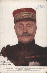 Marshal Foch, WWI, American Red Cross Postcard