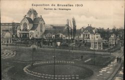 Exposition de Bruxelles 1910 Pavillon de l’Allemagne Postcard