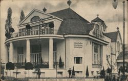 German Winehouse at Brussels Exposition 1910 Postcard