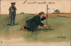 I Must Make Sure - Golfer Cheating Postcard