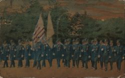 Police Department on Parade Postcard