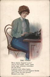 The Typist Postcard