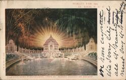 Cascades Pyrotechnic Display - 1904 World's Fair Postcard